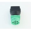 OBD2 Male to Green J1939 Female Adapter