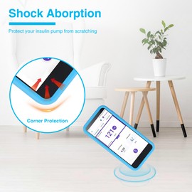 Silicone Soft Case Compatible with Omni pod 5 Device, Perfect Protection of Machine, Blue