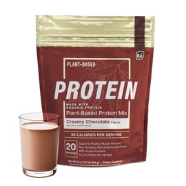 Essential Elements Essential Elements Organic Pea Protein Powder - Creamy Chocolate | Low-carb Plant-Based Vegan Blend - Keto-Friendly and Gluten-Free | 20 Servings, 17 oz