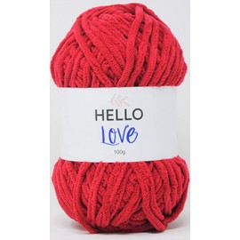 HELLO LOVE Yarn, Rose Red, 100g
