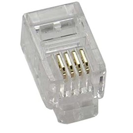 Corpco 100PACK Telephone Handset Plug 4P4C RJ9 RJ10 RJ22 Modular Plug Crimp On Connector