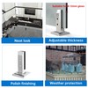 Muzata 4Pack Brushed Glass Railing Spigot Clamp Rectangle Stainless Steel