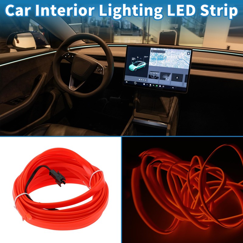 A ABSOPRO 5m EL Wire Cable LED Glow String Light