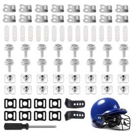 77 Pcs Hockey Helmet Repair Kit, Hockey Helmet Chin Strap Football Helmet Repair Kit Helmet Repair kit, Football Helmet Screws Football Helmet Accessories (77)