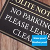 Black And Gold ‘POLITE NOTICE’ and 'No Parking Please Leave
