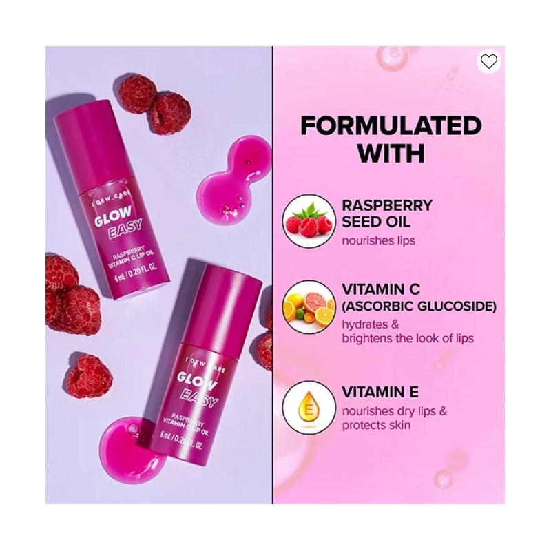 I Dew Care Glow Easy Raspberry Vitamin C Lip Oil