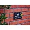 Badgemaster Modern Anthracite House Number Sign Plaque Stainless Steel Standoffs