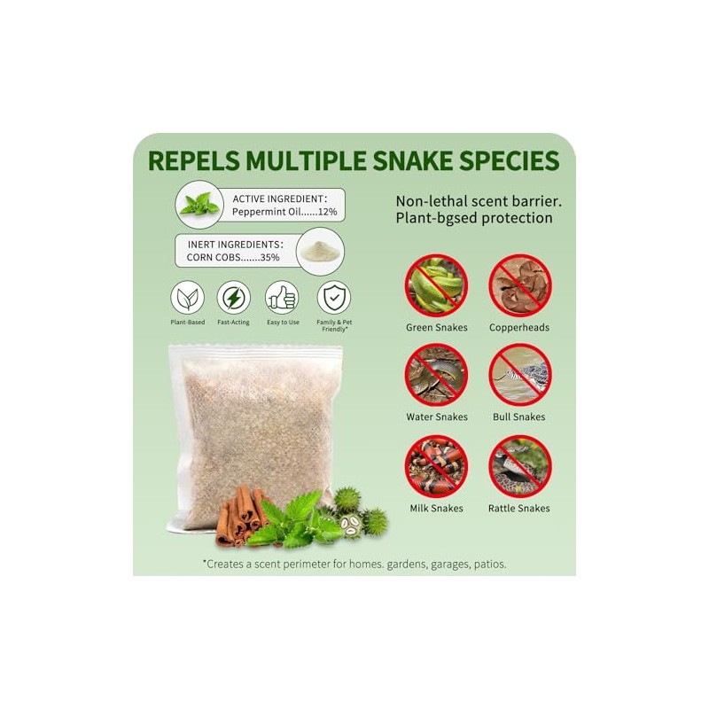 Snake Repellent for Yard Powerful,10 Pack Safe for Home Yard,