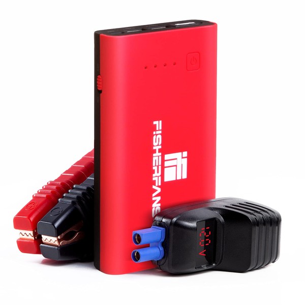 FISHERFANS FF1 Car Motorcycle Jump Starter, Large Capacity, 12,800 mAh,