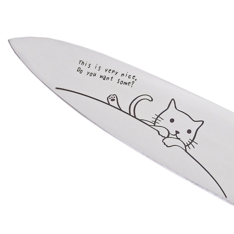 東亜金属(Toa) メルペール ネコ ペティナイフ (果物ナイフ） ネコ 絵柄入り ハンディ 包丁研ぎ シャープナー