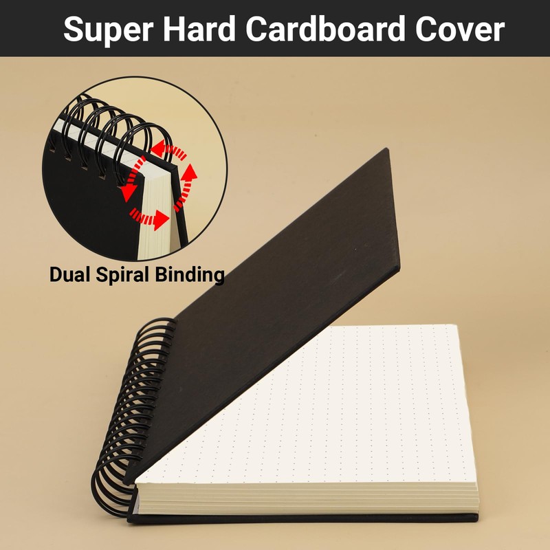 Yarotm Notebook A5 Dotted - 1 PC Spiral Binding Notepad