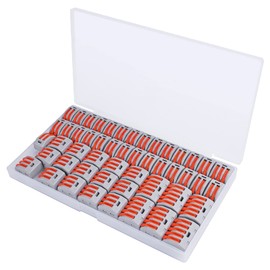 50PCS Lever Wire Connectors Nuts Assortment Kit 28-12 AWG, 2/3/5 Conductor Combination Compact, Electrical Insulated Terminals, Quick Disconnect Compact Splicing Connectors