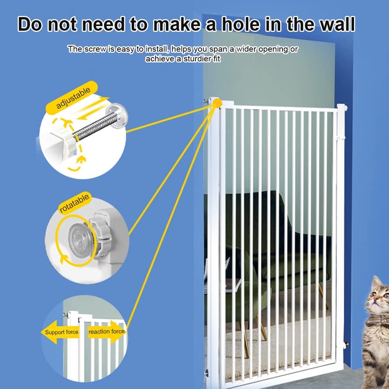 Pressure Mount Baby Gate Threaded Pivot Rod, 4-Pieces Pivot Screw