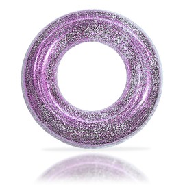 Pool Inflatables Swimming Rings for Adult Teenager, 90cm Sequin Inflatable Pool Float Rubber Ring, Hot Pink Flotation Tubes Rings Pool Floaties Toy for Women Girl Summer Beach Party Water Sport