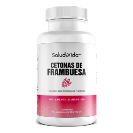 Cetonas de Frambuesa 500mg - Uno al da - Premium, Apta para Dieta Keto - 100 Cpsulas - SV - Sin Gluten, Sin OMG.                                      