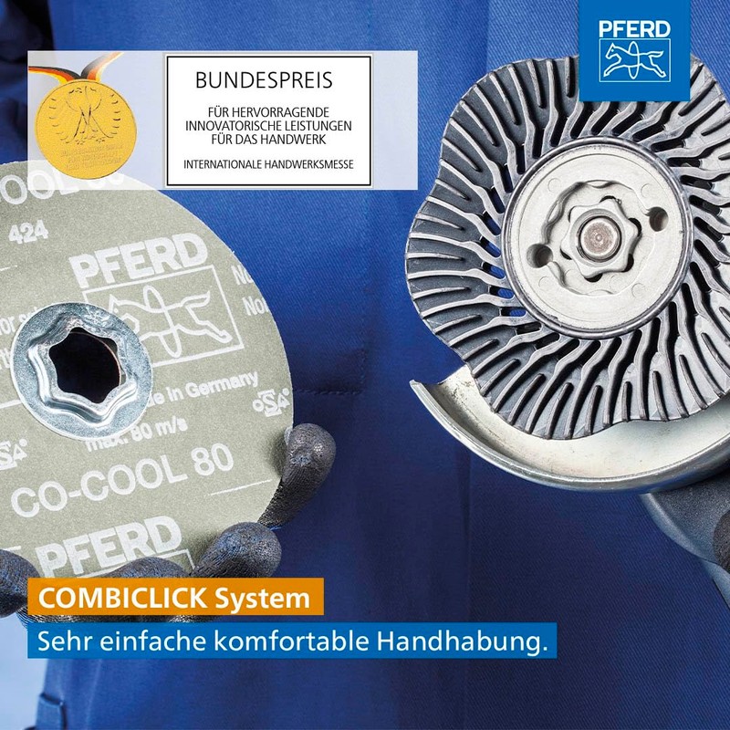 PFERD COMBICLICK 42098001 Fibre Disc Set, 9 Pieces / Corundum