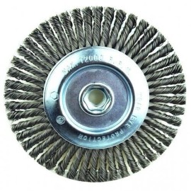 Surf-Pro 6" x 5/8-11 Knotted Wire Wheel Radial Brush .020" Carbon Steel Wire