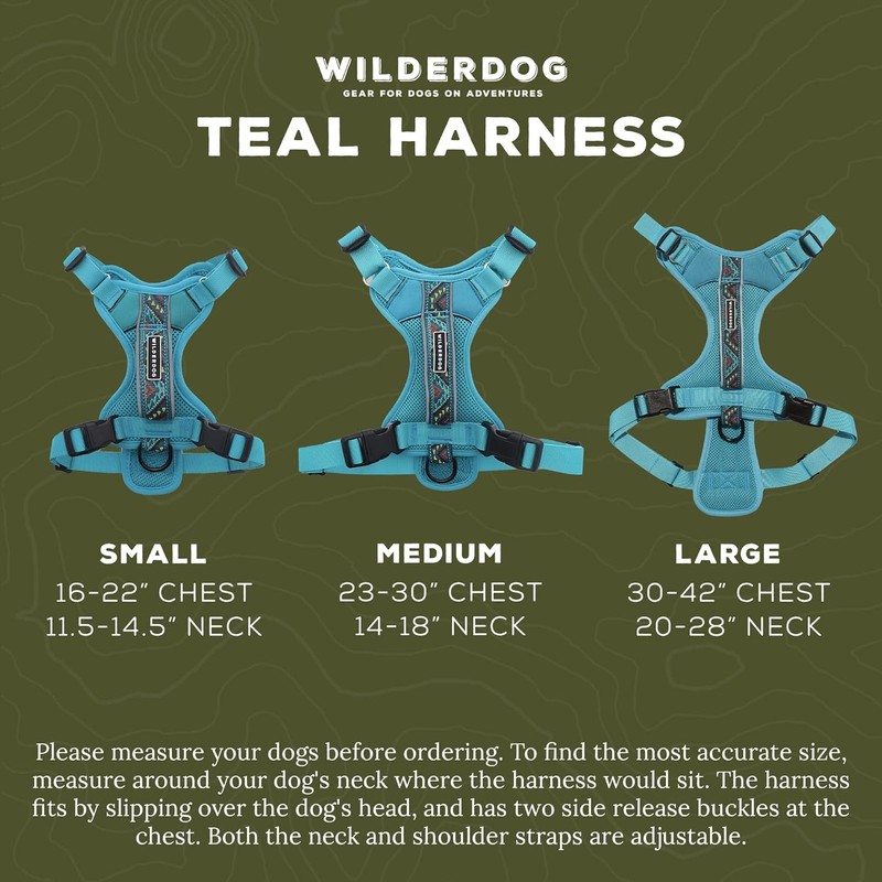 Wilderdog Lightweight Dog Harness with Reflective Straps - Large -