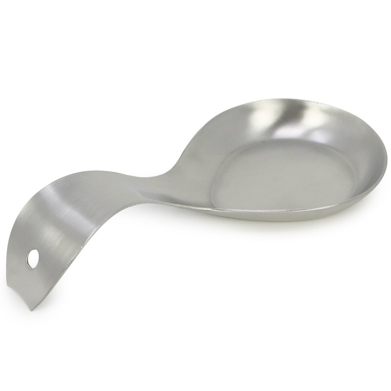 com-four® 2 x Stainless Steel Cooking Spoon Rest for Kitchen