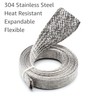 Electriduct 1.75" Stainless Steel Braided Sleeving 304SS Metal Flexible Expandable