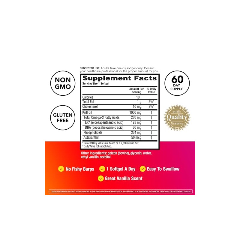 Megared Ultra Strength Omega-3 Krill Oil, 1000 mg, 60 Count