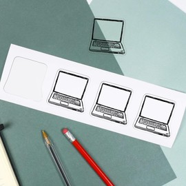 4 x Small 50mm 'Gaming Laptop' Transparent/Clear Sticker Decals for Windows/Cars/Walls (DC00132748)