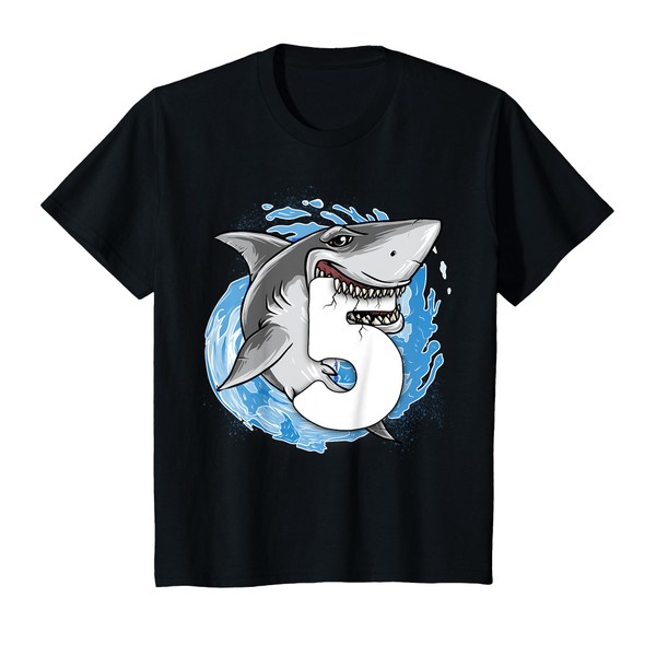Kids Shark 5th Birthday Boy 5 year old Shark Theme