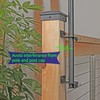 Mayset 2 Pack 6.5 FT Stainless Steel String Lights Pole