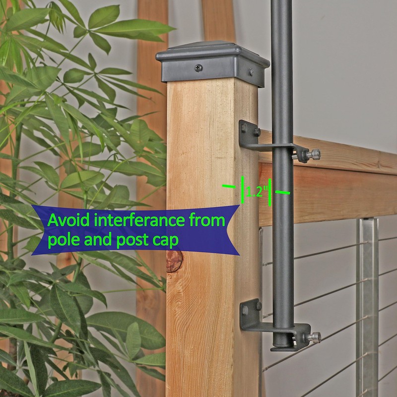 Mayset 2 Pack 6.5 FT Stainless Steel String Lights Pole