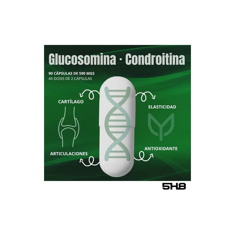 5h8 Glucosaminacondroitinamsm 5h8 90 Cpsulas Sin Sabo Sabor Sin sabor