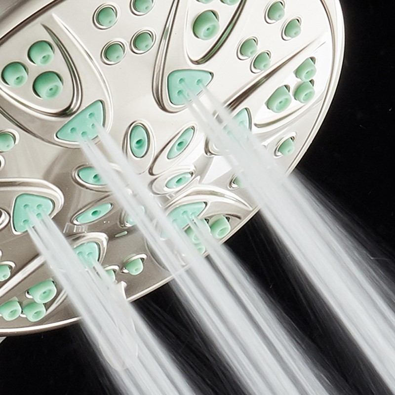 AquaDance Antimicrobial – Anti-Clog High-Pressure 6-Setting Shower Head with Nozzle