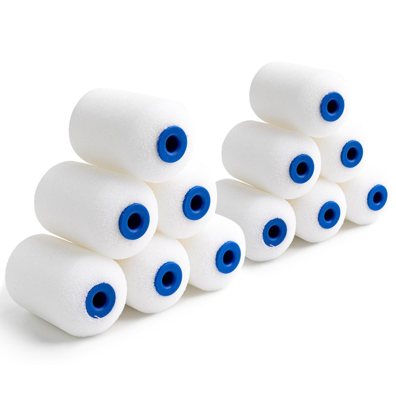Mister Rui 2 Inch Foam Paint Roller Covers, 12 Pack,