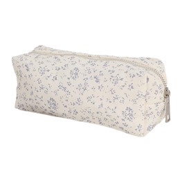 Qiwenr Pencil case, pencil case, pencil case, cartoon bag is small and cute and can be used as a toy bag, key bag, wallet (blue, white), white, blue, fresh