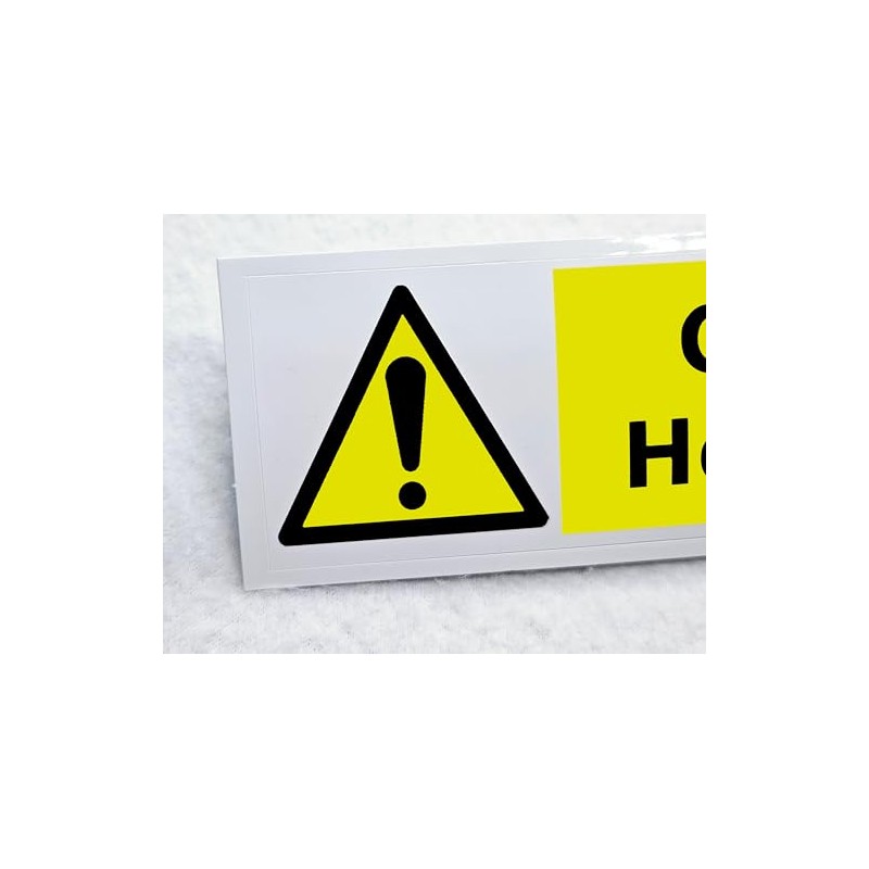 Caution Hot Water Warning Sticker Waterproof Outdoor Vinyl Sticker 150