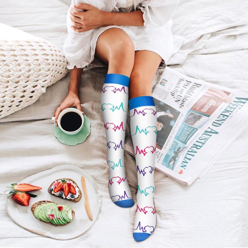 Bluemaple 6 Pack Copper Compression Socks for Women and Men