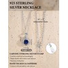 PUPILLEMON 925 Sterling Silver Sapphire Necklace,5A September Birthstone Infinity Necklace,16"+2"