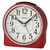 Seiko Marui Bedside Alarm Clock, Metallic Dark Red