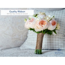 Royal Imports Cork Pattern Floral Ribbon, Wide Faux Poly Satin Waterproof Ribbon 4" (#100) for Indoor & Outdoor, Wrap for Florist, Wedding Bouquet, Art & Crafts, 50 Yard Roll (150 FT)