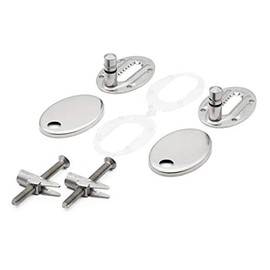 LUVETT Toilet Seat Attachment XXL Eccentric Special Hinge Set C8502G Stainless Steel Colour: Stainless Steel