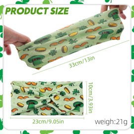 BYETOCE St. Patrick's Day Headband Wide Hair Band with Irish Green Shamrock Gold Coin Bowler Hat Printed Elastic Fashion Hair Accessories for Women Knot Turban Celebration Decoration