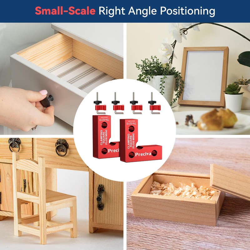 Preciva 90 Degree Mini Positioning Squares 2 Sets (2.32''x 2.32''),