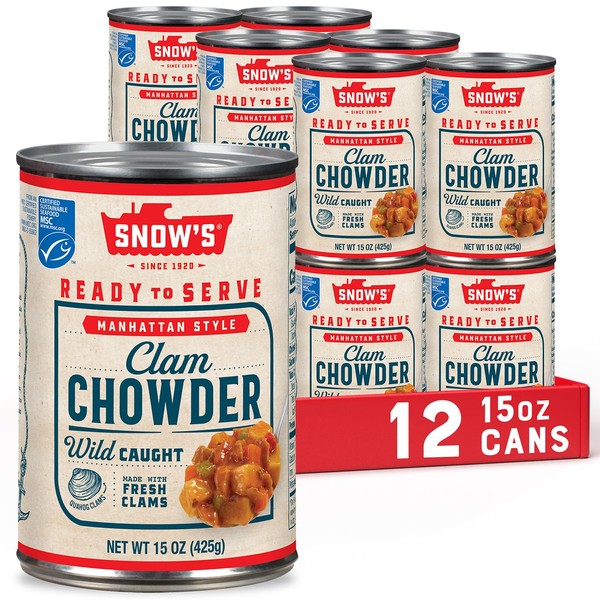 Snow's Manhattan Clam Chowder, 15 oz Can (Pack of 12)