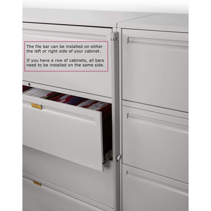 Guardianite File Cabinet Locking Bar. Fits 4 and 5 Drawer