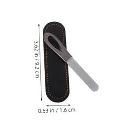 TOVINANNA 2sets Double-sided Stainless Steel Nail Files with Non- Handle Travel-friendly Nail for Manicure Easy to Clean with Case Suitable