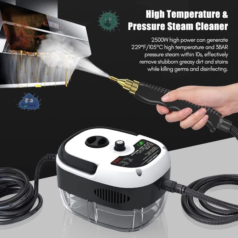 High Pressure Handheld Steam Cleaner,2500w High Temp Car Detailing Handheld