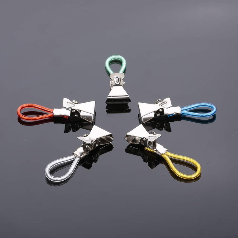 pedkit 10PCS Tea Towel Clips Cloth Hanging Metal Clips Hand