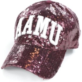 Big Boy Alabama A&M Bulldogs S144 Ladies Sequins Cap [Maroon - Adjustable] - ID#44781