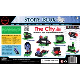E-Blox Stories Blox Builder - The City LED Light-Up Building Blocks Stories Toy Set for Kids Ages 8+ (EBS-City)