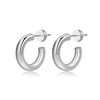 Lightweight 14K Gold Thick Hoops Earrings for Women, Small Large
