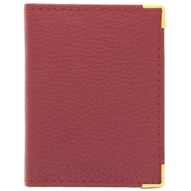 KARL LOVEN Slim Leather Credit Card Holder for Men Women, red, Classic